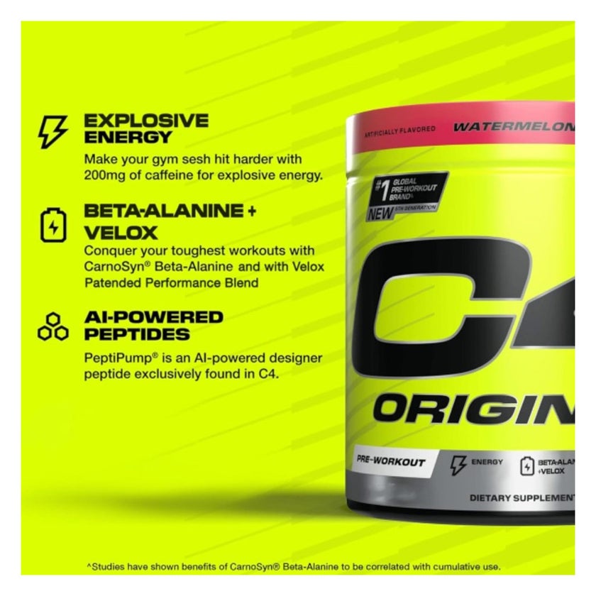 Cellucor C4 Original Pre-Workout Powder, Fruit Punch - 475g