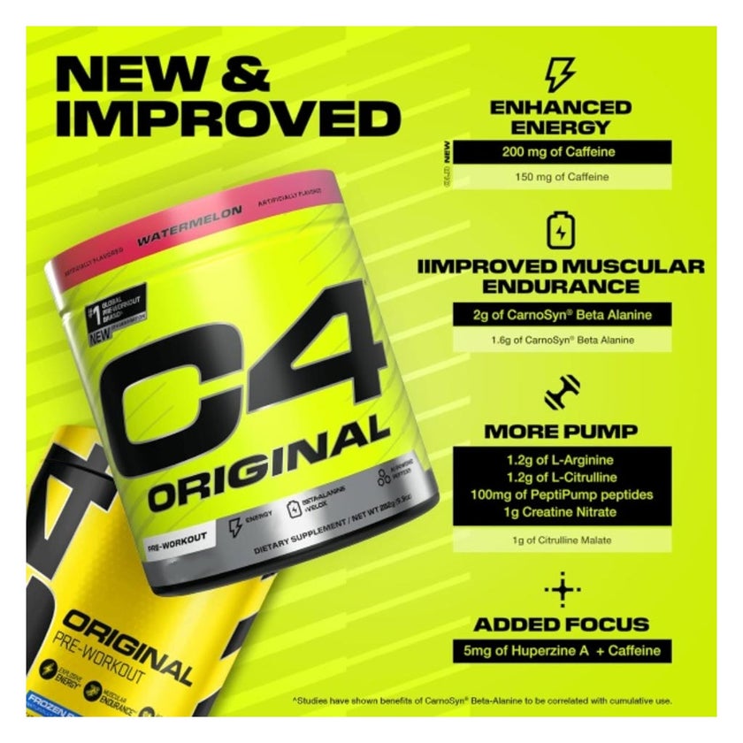 Cellucor C4 Original Pre-Workout Powder, Fruit Punch - 475g