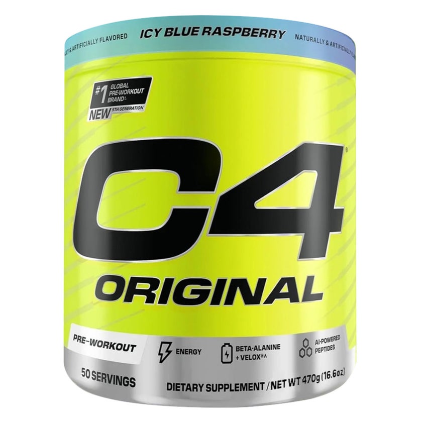 Cellucor C4 Original Pre-Workout Powder, Icy Blue Raspberry - 470g