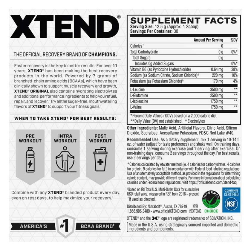 Xtend Elite Muscle Recovery Powder, Watermelon Explosion - 381g