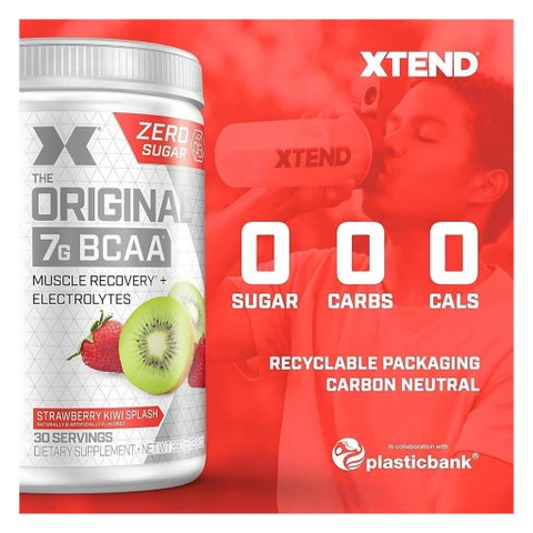 Xtend Original 7g BCAA Muscle Recovery Powder, Strawberry Kiwi Splash - 390g