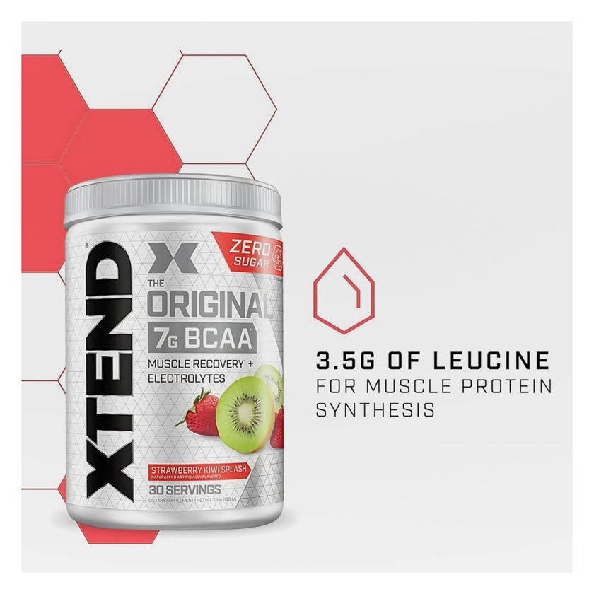 Xtend Original 7g BCAA Muscle Recovery Powder, Strawberry Kiwi Splash - 390g