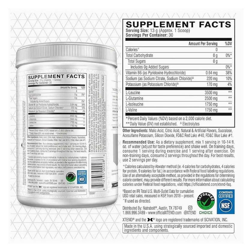 Xtend Original Muscle Recovery Powder, Fruit Punch - 390g