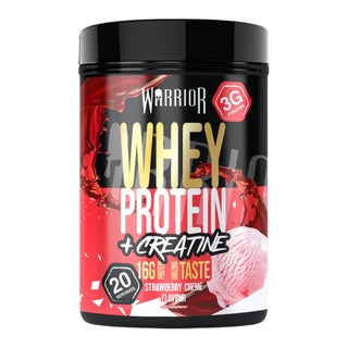 Warrior Whey Protein + Creatine Powder, Strawberry Creme - 500g