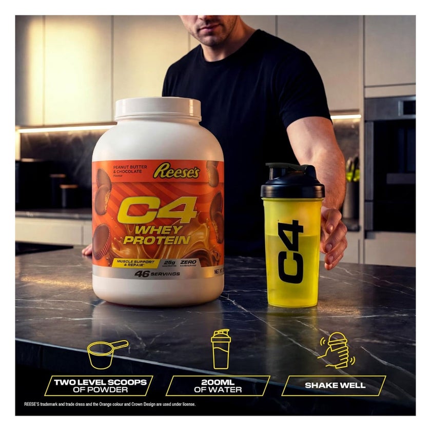 Cellucor C4 Reese's Whey Protein, Peanut Butter & Chocolate - 1.7kg