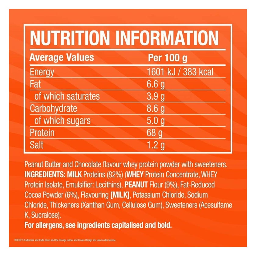 Cellucor C4 Reese's Whey Protein, Peanut Butter & Chocolate - 1.7kg