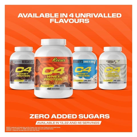 Cellucor C4 Reese's Whey Protein, Peanut Butter & Chocolate - 1.7kg