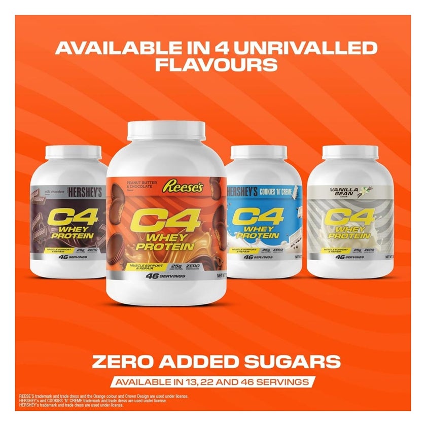 Cellucor C4 Reese's Whey Protein, Peanut Butter & Chocolate - 1.7kg