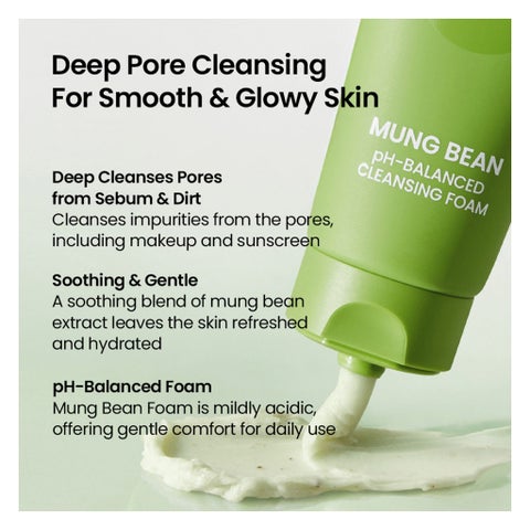 Beplain Mung Bean PH-Balanced Cleansing Foam - 160ml
