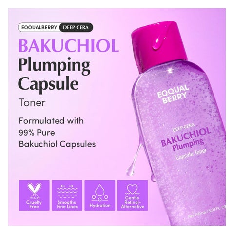Eqqualberry Deep Cera Bakuchiol Plumping Capsule Toner - 150ml