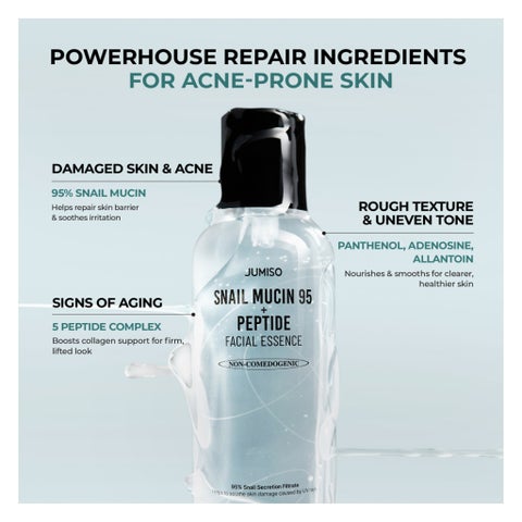 Jumiso Snail Mucin 95 + Peptide Facial Essence, Acne Prone Skin - 140ml