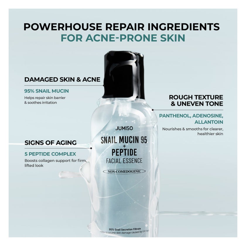 Jumiso Snail Mucin 95 + Peptide Facial Essence, Acne Prone Skin - 140ml