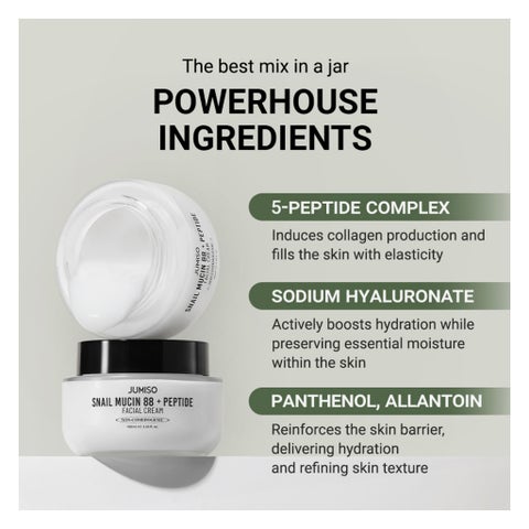 Jumiso Snail Mucin 88 + Peptide Facial Cream - 100ml