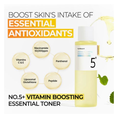 Numbuzin No. 5+ Glutathione Vitamin Boosting Toner - 200ml