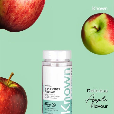 Known Nutrition Apple Cider Vinegar Gummies, Metabolism Support -60 Gummies