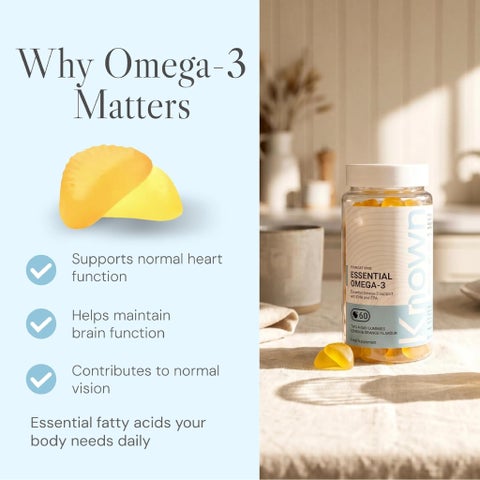 Known Nutrition Essential Omega-3 Gummies, Lemon & Orange - 60 Gummies