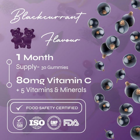 Known Nutrition Kids Vitamin-C Complex Gummies, Blackcurrant - 30 Gummies