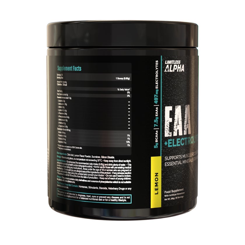 Eva Pharma EAA + Electrolytes Muscle Recovery Powder, Lemon - 296g
