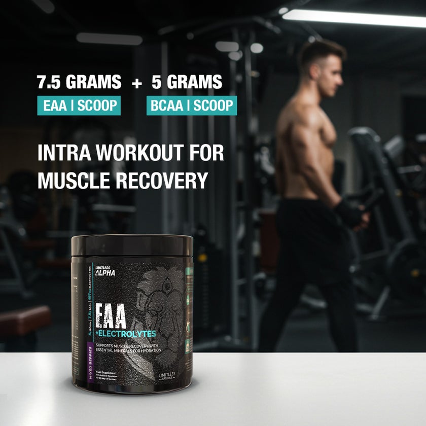 Eva Pharma EAA + Electrolytes Muscle Recovery Powder, Mixed Berries - 296g