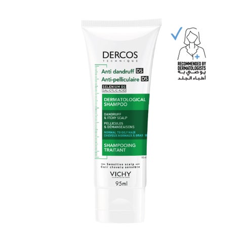 Vichy Dercos Anti Dandruff DS Shampoo, Normal To Oily Hair - 95ml