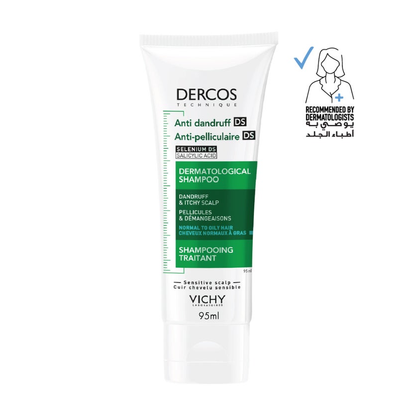 Vichy Dercos Anti Dandruff DS Shampoo, Normal To Oily Hair - 95ml