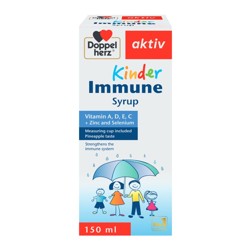 Doppelherz Kinder Immune Kids Syrup, Pineapple - 150ml