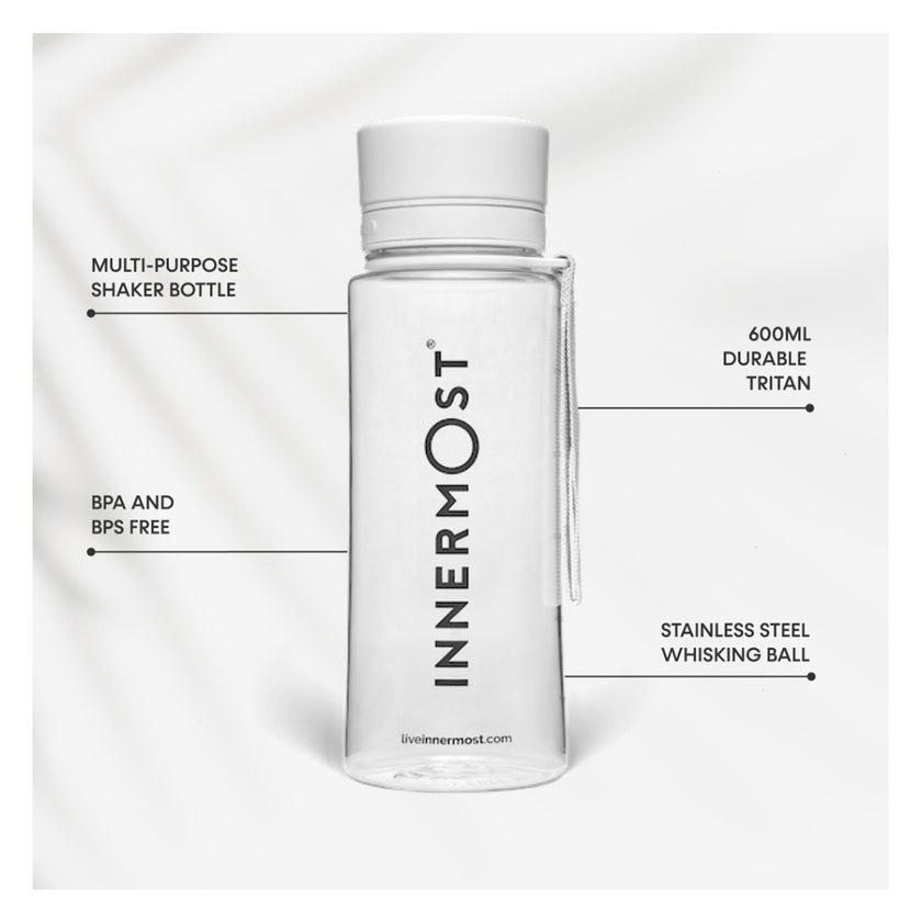 Innermost Tritan Shaker Bottle, Transparent - 600ml