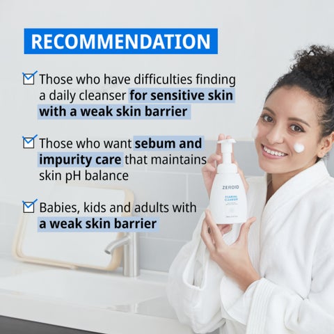 Zeroid Mild Foaming Cleanser, Sensitive & Dry Skin - 240ml
