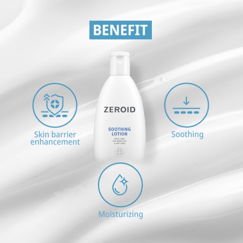 Zeroid Mild Soothing Lotion, Sensitive & Dry Skin - 200ml