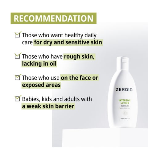 Zeroid Intensive Lotion, Dry & Disordered Skin - 200ml