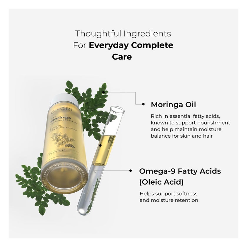 Ghori Moringa Cold pressed Miracle Hair Oil - 59ml