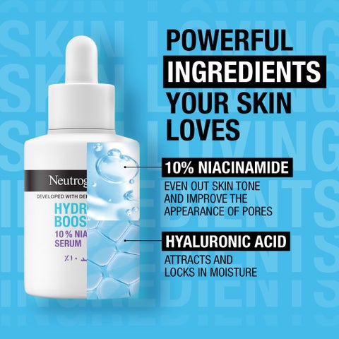 Neutrogena Hydro Boost 10% Niacinamide Serum, Hyaluronic Acid - 30ml