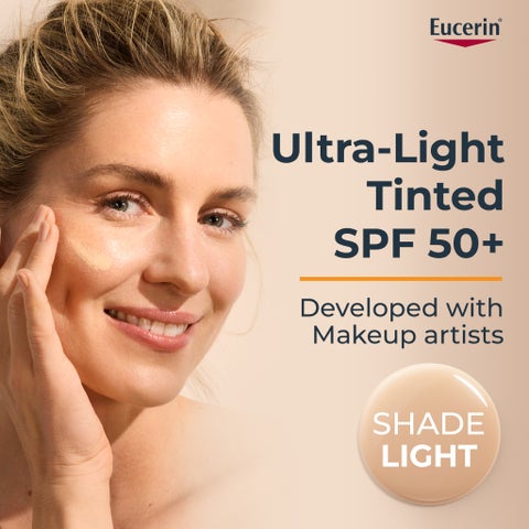 Eucerin Sun Hydro Protect SPF 50+ Ultra Light Fluid, Tinted Light - 50ml