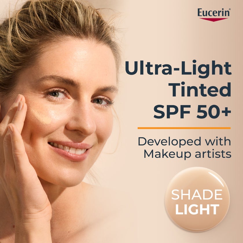 Eucerin Sun Hydro Protect SPF 50+ Ultra Light Fluid, Tinted Light - 50ml