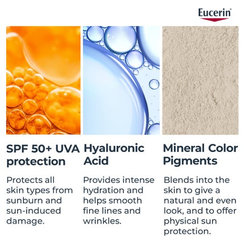 Eucerin Sun Hydro Protect SPF 50+ Ultra Light Fluid, Tinted Light - 50ml
