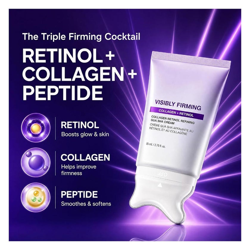 Anua Visibly Firming Collagen + Retinol Refining Gua Sha Cream - 80ml