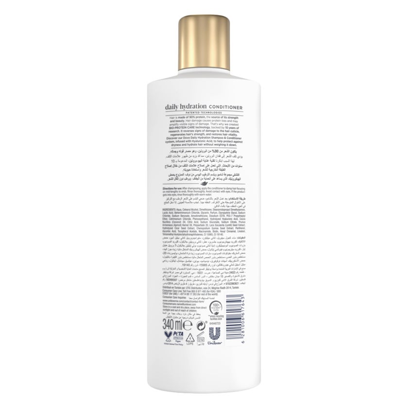 Dove Hyaluronic Acid Daily Hydration Conditioner - 340ml