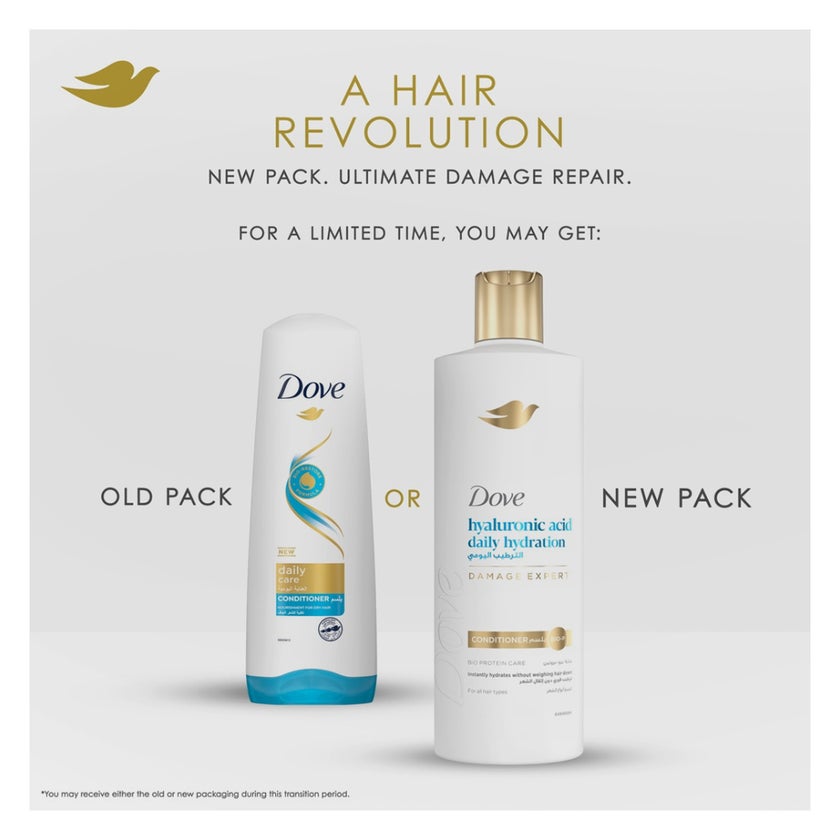 Dove Hyaluronic Acid Daily Hydration Conditioner - 340ml