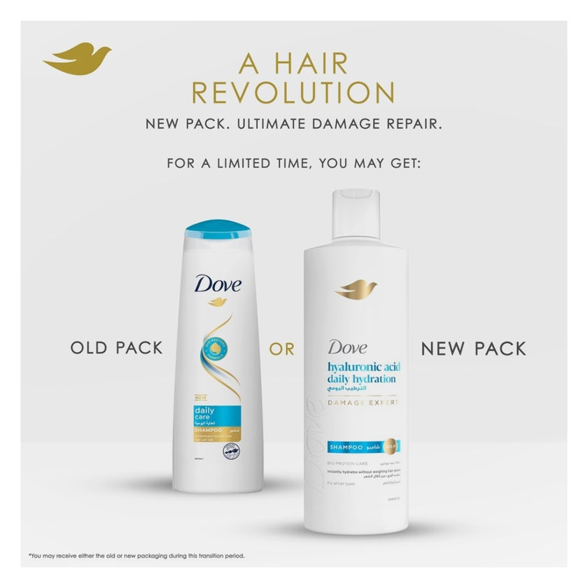 Dove Hyaluronic Acid Daily Hydration Shampoo - 600ml