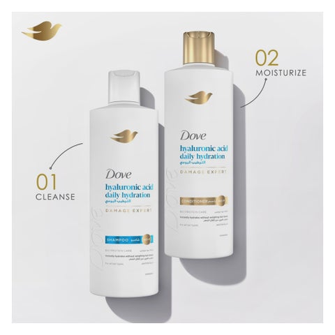 Dove Hyaluronic Acid Daily Hydration Shampoo - 600ml