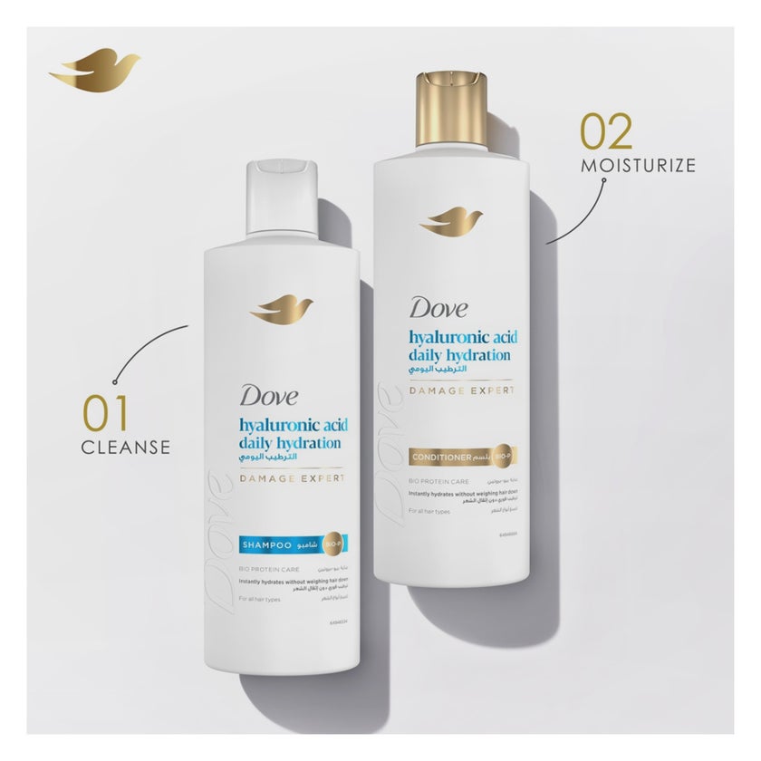 Dove Hyaluronic Acid Daily Hydration Shampoo - 600ml