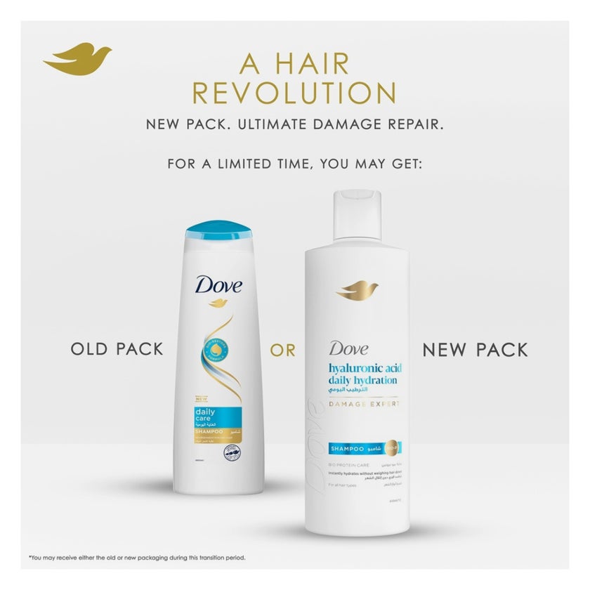 Dove Hyaluronic Acid Daily Hydration Shampoo - 200ml