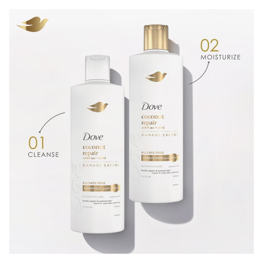 Dove Coconut Repair Sulfate Free Shampoo - 400ml