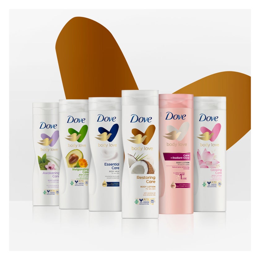 Dove Body Love Restoring Care Body Lotion, Coconut & Almond Milk - 400ml