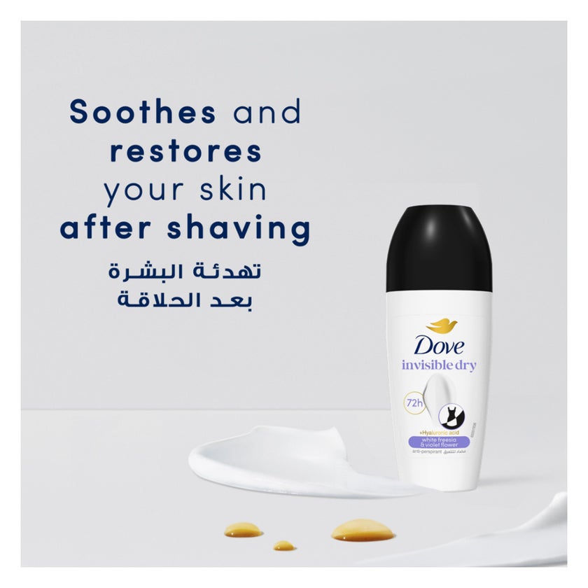 Dove Invisible Dry 72H Roll On Deodorant - 50ml