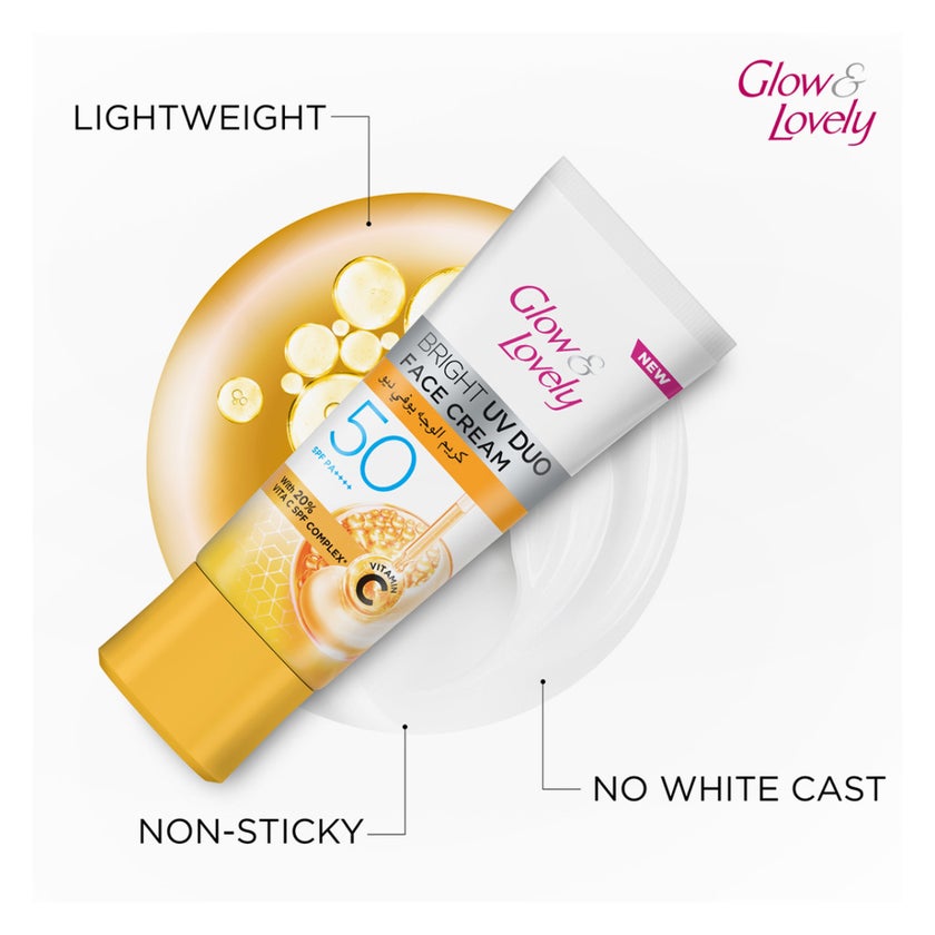 Glow & Lovely Bright UV Duo SPF 50 Face Cream - 50ml