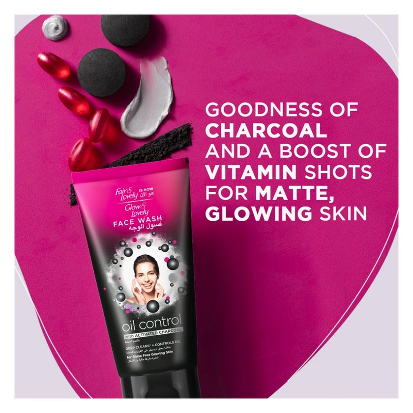 Glow & Lovely Oil Control Activated Charcoal Face Wash - 150ml