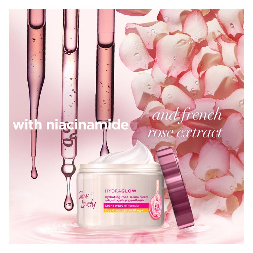 Glow & Lovely Hydraglow Hydrating Rose Serum Day Cream - 50g