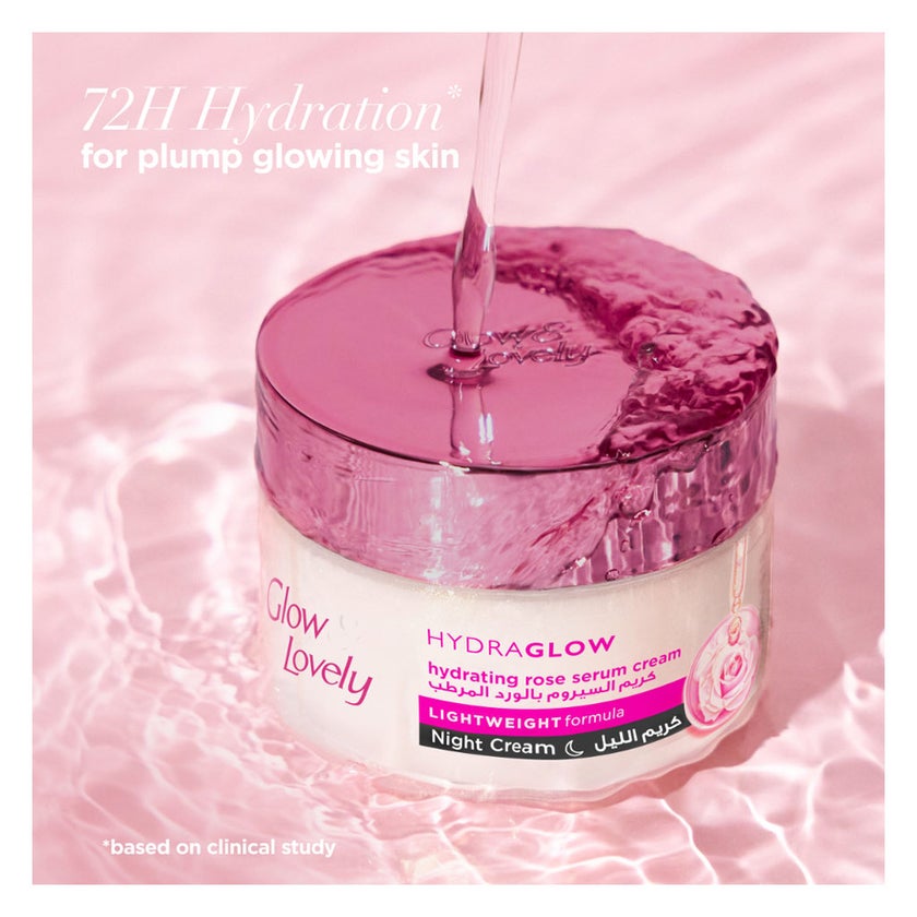 Glow & Lovely Hydraglow Hydrating Rose Serum Night Cream - 50g