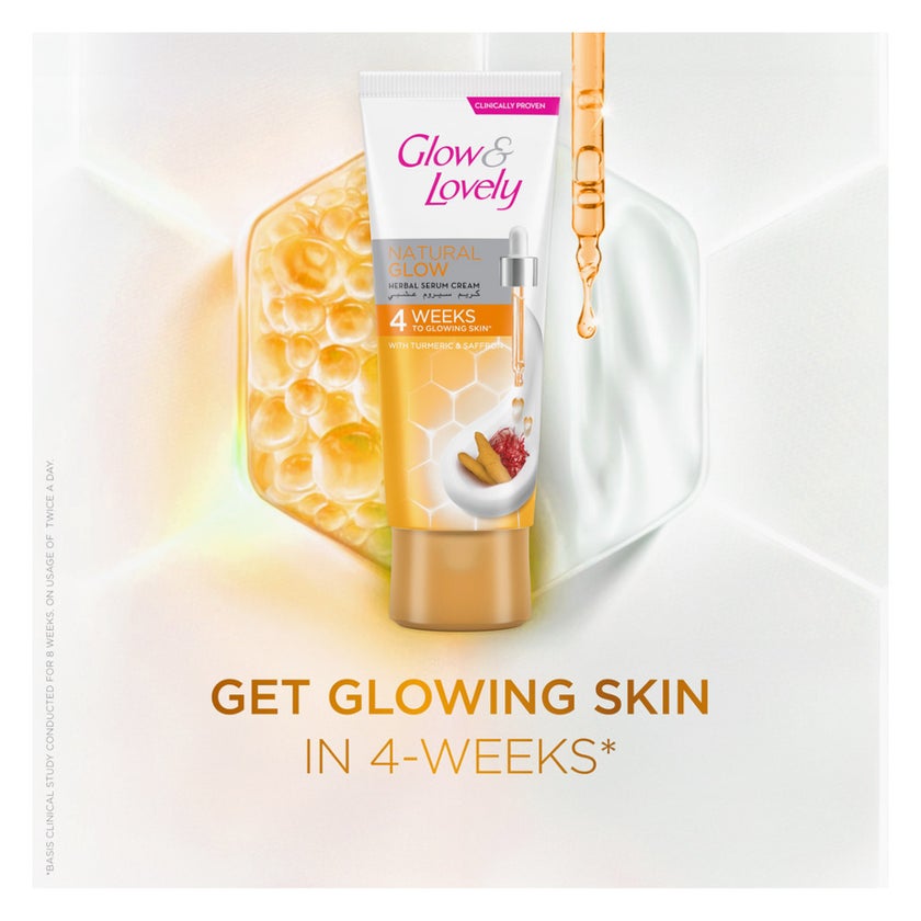 Glow & Lovely Natural Glow Herbal Serum Cream - 100g